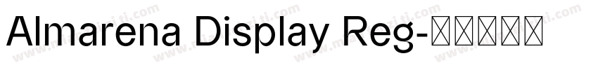 Almarena Display Reg字体转换
